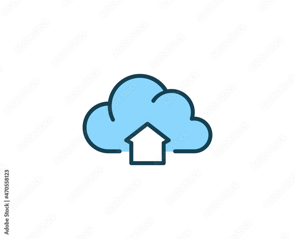 Cloud premium line icon. Simple high quality pictogram. Modern outline style icons. Stroke vector illustration on a white background. 