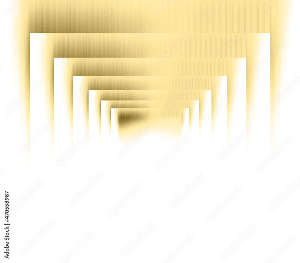 Obraz premium Abstract concentric golden block shape background image.