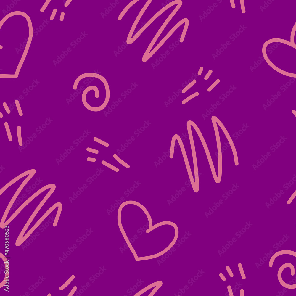 hearts and doodles seamless pattern. vector hand drawn. wallpaper, wrapping paper, textiles. valentines day, love, wedding, engagement. hearts and doodles seamless pattern. vector hand drawn. wallpaper, wrapping paper, textiles. valentines day, love, wedding, engagement.