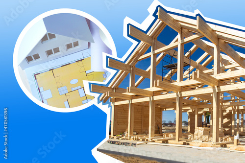 Construction frame houses. ...