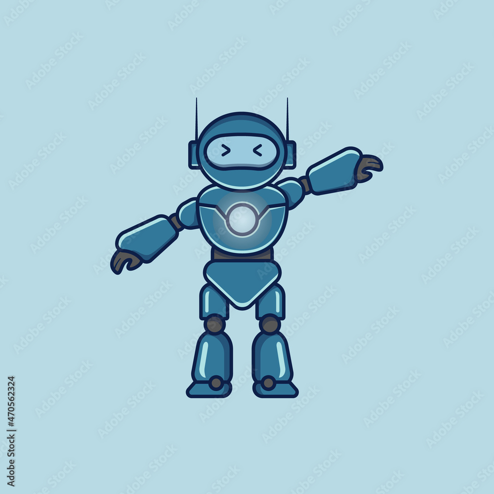 cute and fuuny android robot cartoon vector illustration cute and fuuny android robot cartoon vector illustration