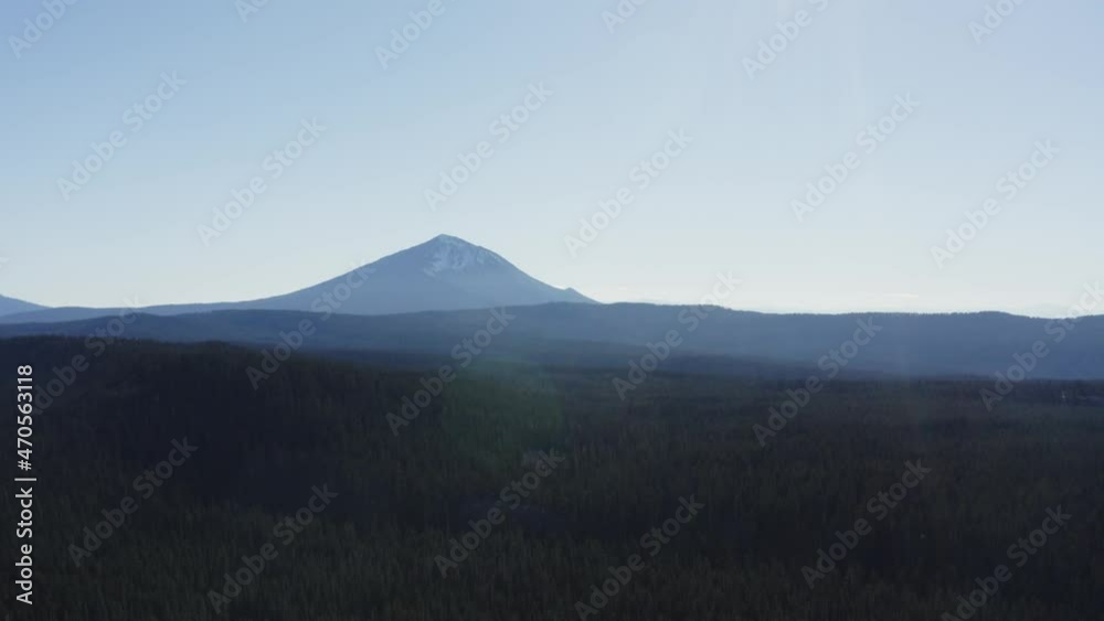 summit cone of dormant stratovolcano Mount McLoughlin, Oregon, USA. aerial wide view summit cone of dormant stratovolcano Mount McLoughlin, Oregon, USA. aerial wide view