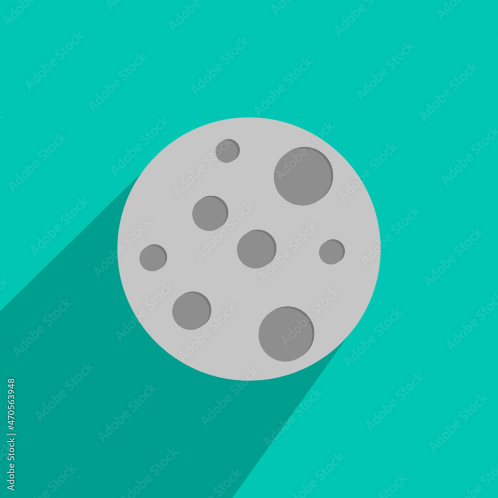 Full moon illustration for icon Full moon illustration for icon