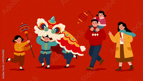 Temple fair characters design