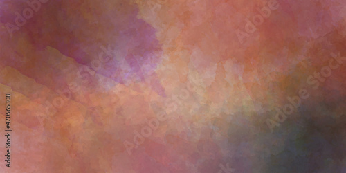 abstract watercolor orang colorful vector background with color splashing on the paper. Abstract horizontal background