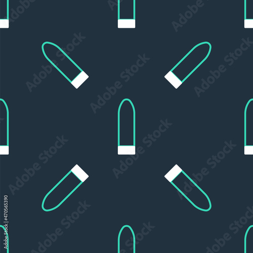 Line Dildo vibrator for sex games icon isolated seamless pattern on black background. Sex toy for adult. Vaginal exercise machines for intimate. Vector