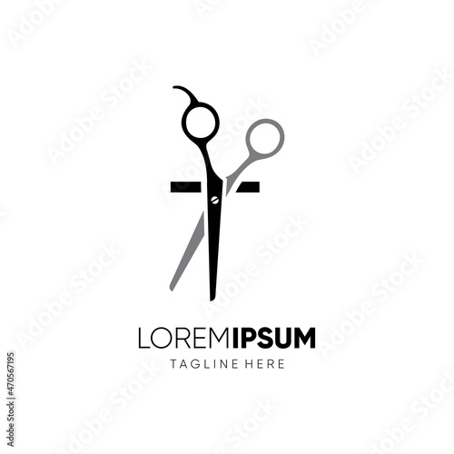Letter T Initial Scissor Logo Design Icon Graphic Emblem Illustration 