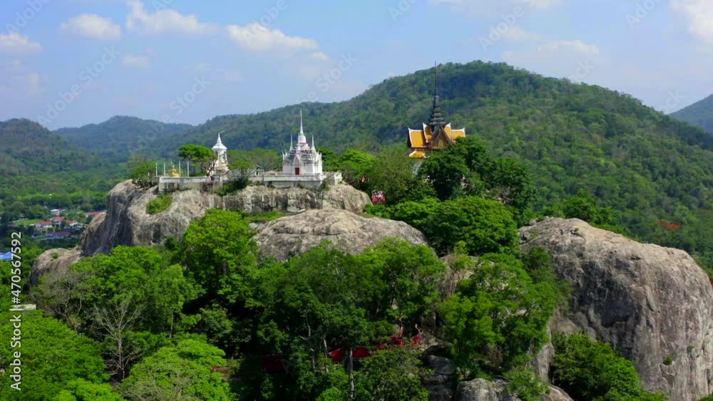 Aerial view of Wat Phra Phutthachai in Saraburi, Thailand, south east asia Aerial view of Wat Phra Phutthachai in Saraburi, Thailand, south east asia