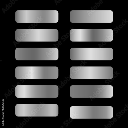 Illustrator Silver gradients vector colection pack