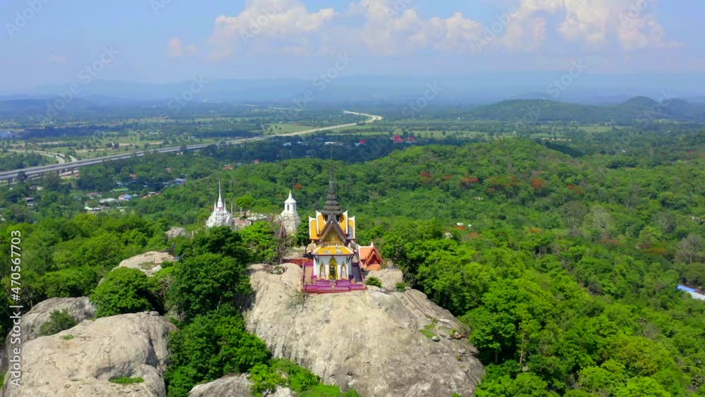 Aerial view of Wat Phra Phutthachai in Saraburi, Thailand, south east asia Aerial view of Wat Phra Phutthachai in Saraburi, Thailand, south east asia
