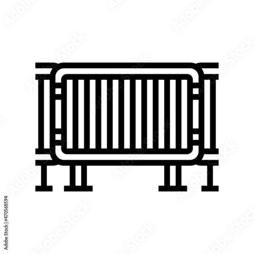 fence of music concert line icon vector. fence of music concert sign. isolated contour symbol black illustration