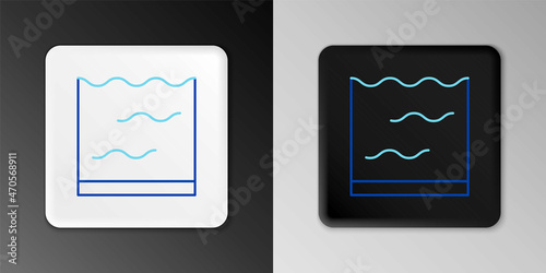 Line Aquarium icon isolated on grey background. Aquarium for home and pets. Colorful outline concept. Vector