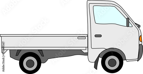 可愛い軽トラックのイラスト素材