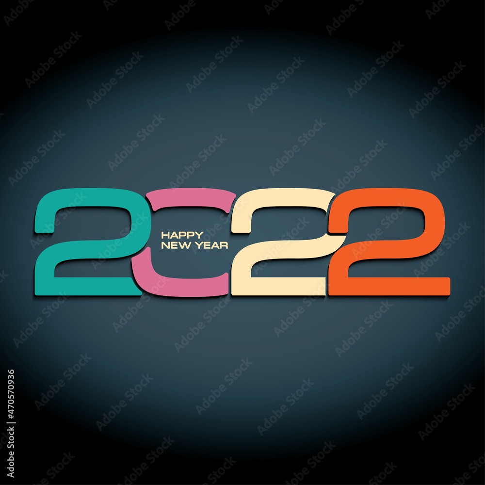 2022 creative design. Cover of card for 2022 Design for your new year greeting card 2022 creative design. Cover of card for 2022 Design for your new year greeting card