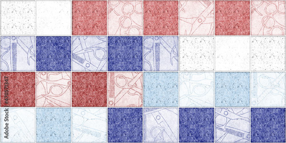 seamless barber shop tools pattern illustration seamless barber shop tools pattern illustration