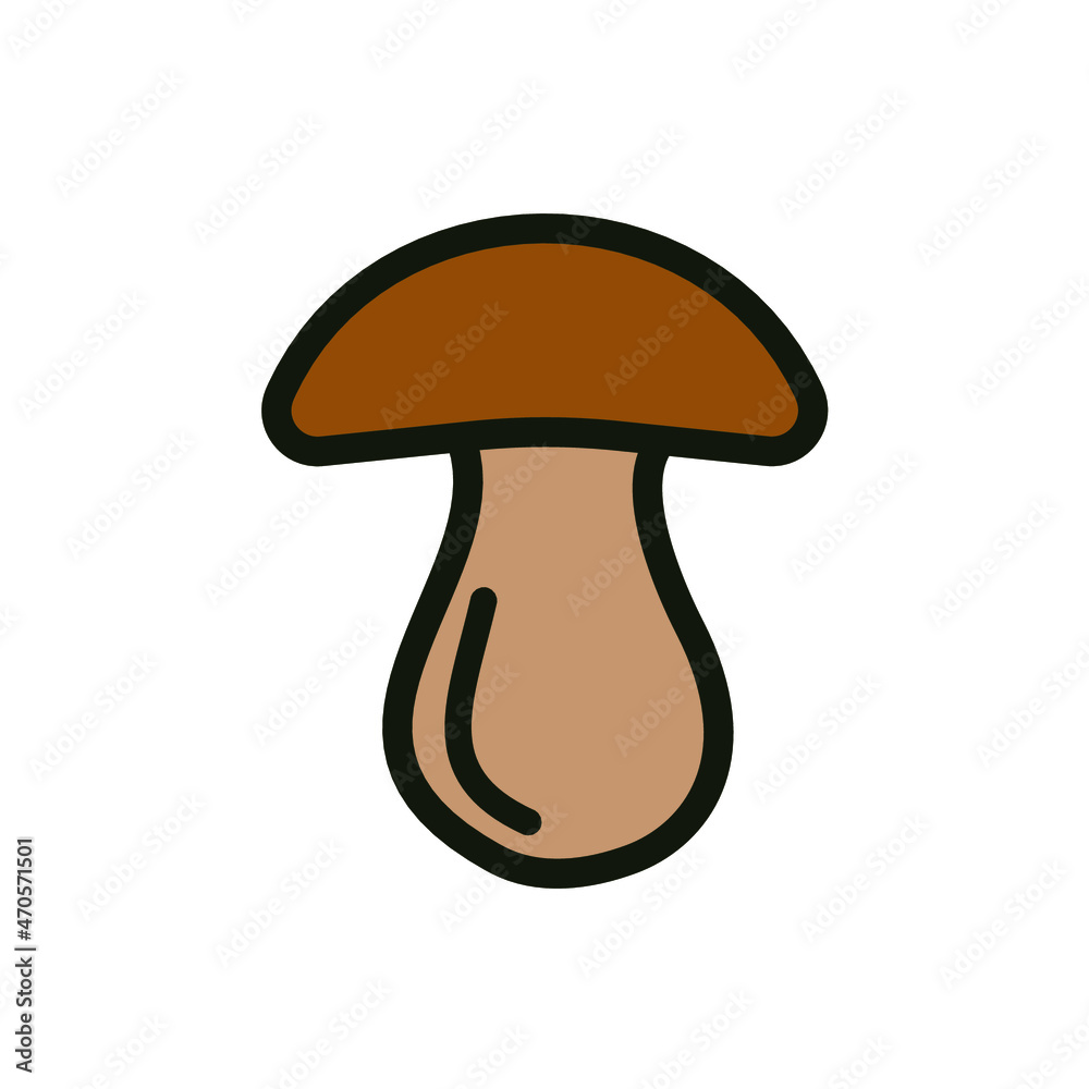 mushroom icon. flat brown mushroom mushroom icon. flat brown mushroom