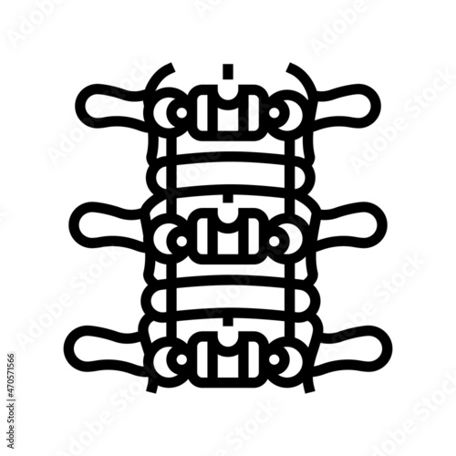 spinal fusion line icon vector. spinal fusion sign. isolated contour symbol black illustration