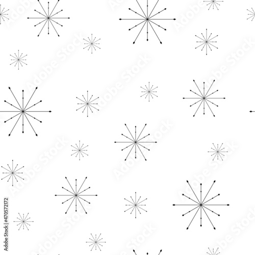 Seamless winter pattern with snowflakes. Wallpaper, textiles, texture, wrapping paper.