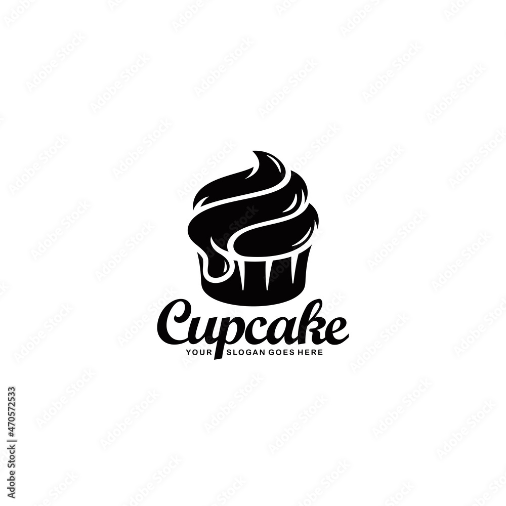 Cupcake logo design vector illustration Cupcake logo design vector illustration