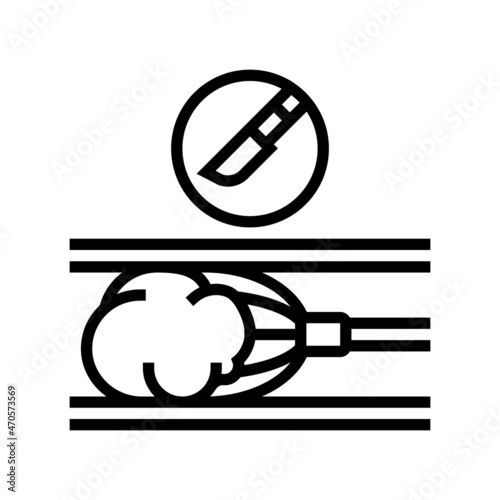 clot removal line icon vector. clot removal sign. isolated contour symbol black illustration