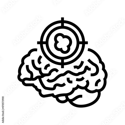 tumor removal line icon vector. tumor removal sign. isolated contour symbol black illustration