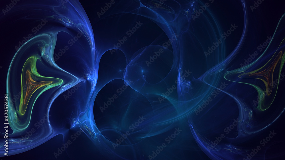 3D rendering abstract blue fractal light background 3D rendering abstract blue fractal light background