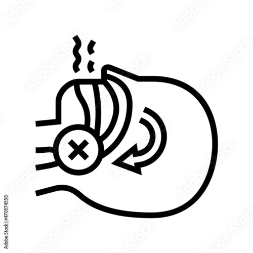 sleep apnea line icon vector. sleep apnea sign. isolated contour symbol black illustration photo