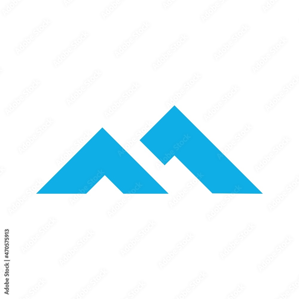 letter F and mountain logo letter F and mountain logo