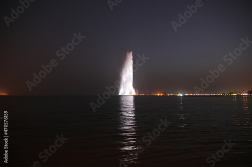 The King Fahd Fountain in Red Sea, Jeddah, Saudi Arabia