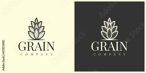 Grain logo illustration template design