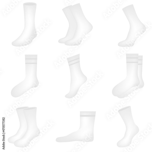 Socks set, icon, stock vector, logo isolated on a white background. Illustration