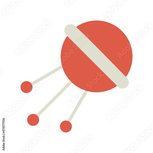 Sputnik Flat Vector Icon Design