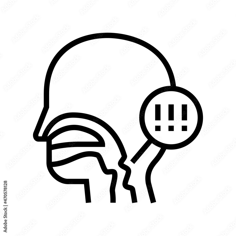 dysphagia disease line icon vector. dysphagia disease sign. isolated contour symbol black illustration dysphagia disease line icon vector. dysphagia disease sign. isolated contour symbol black illustration