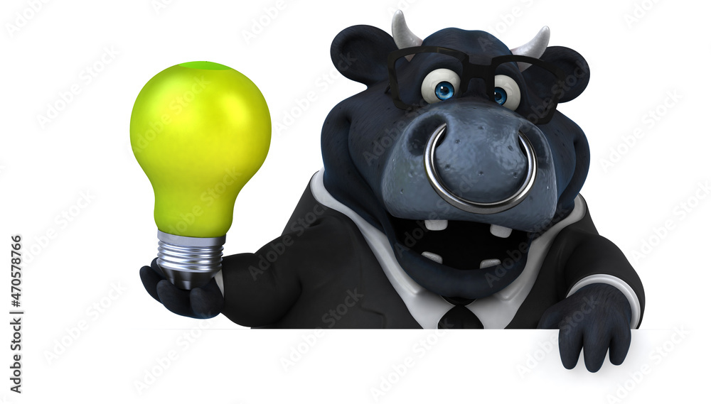 Black bull - 3D Illustration Black bull - 3D Illustration