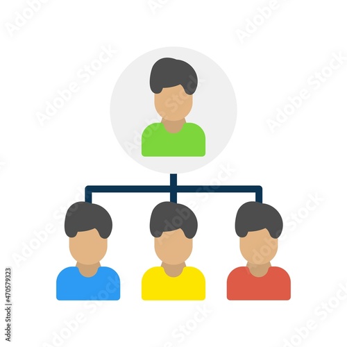  Organization Flat Vector Icon Design