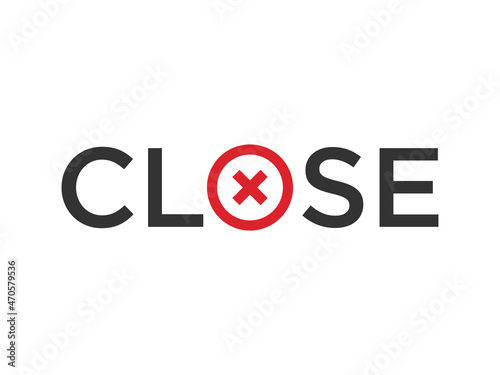 Close icon vector sign. Cancel symbol web design. Error, denied, avoid or wrong data button.