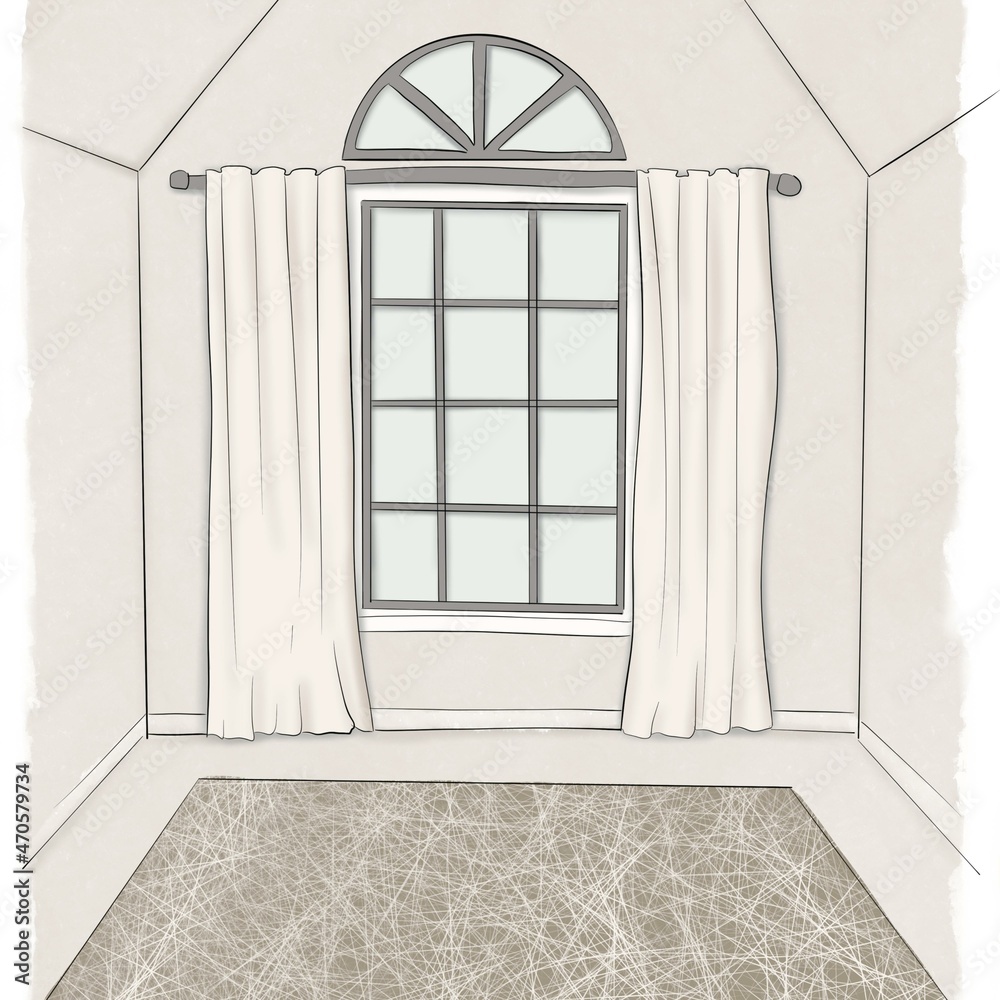 Home Interior Isolated Hand Drawn Illustration Home Interior Isolated Hand Drawn Illustration