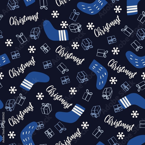 Christmas Ornament Black and Blue Vector Graphic Art