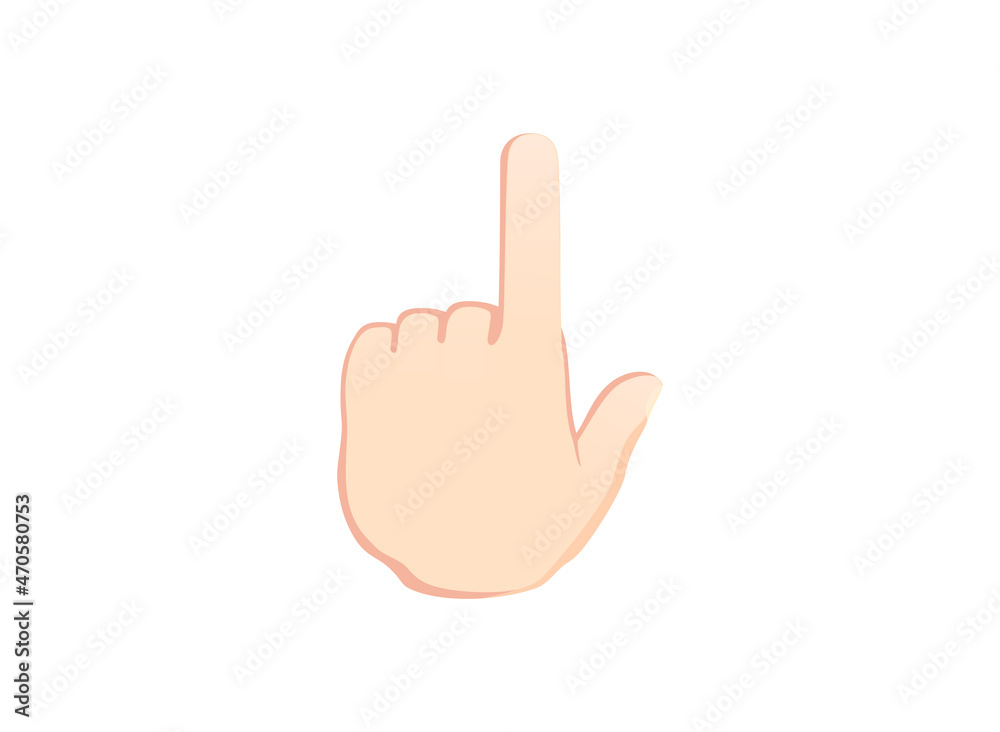 Backhand index pointing up icon. Hand gesture emoji illustration
Backhand index pointing up icon. Hand gesture emoji illustration