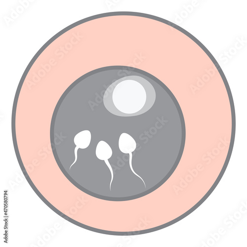 Simple IVF icon in the cirle 
