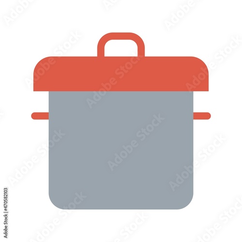  Cooking Pot Flat Vector Icon Design