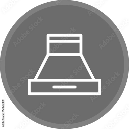 Hood Line Circle Grey Vector Icon Design