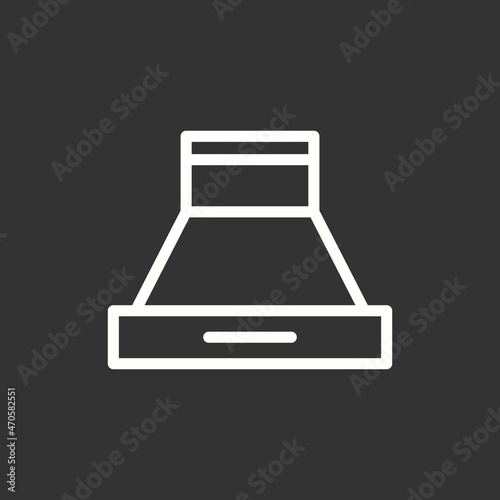 Hood Line Inverted Vector Icon Design