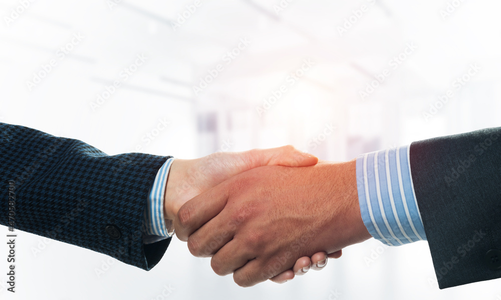 Close-up of the handshake of businessmen.