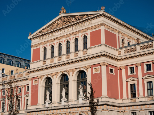 Wiener Musikverein Concert Hall run by the Gesellschaft der Musikfreunde in Vienna, Austria