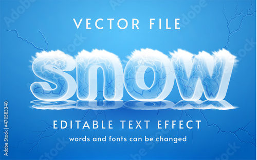 Snow text effect style fully editable