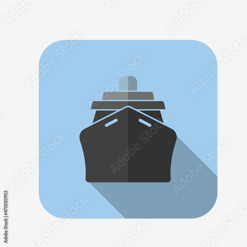 Ship icon. Cruise liner symbol. Usage for travel or shipping concept, websites, mobile apps design.