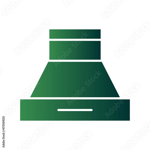 Hood Glyph Gradient Vector Icon Design