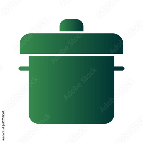 Cooking Pot Glyph Gradient Vector Icon Design
