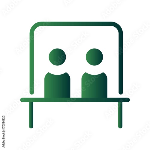 Ticket Office Glyph Gradient Vector Icon Design